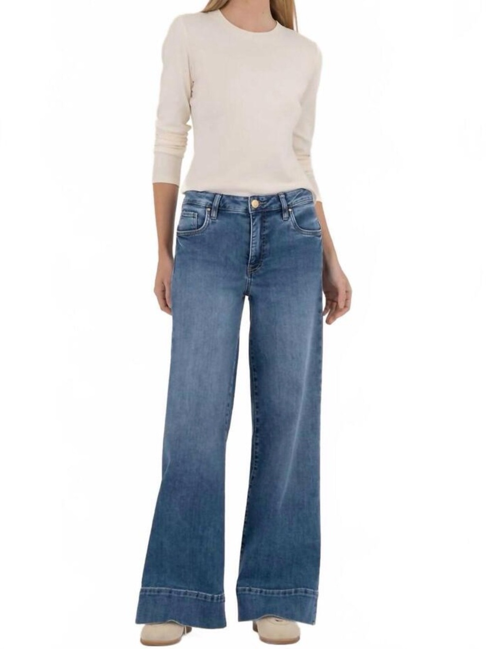 Kut From The Kloth MAYA High Rise Fab Ab Wide Leg Jeans Size 2 *EUC